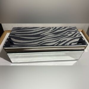 Zebra Pattern Glass Box